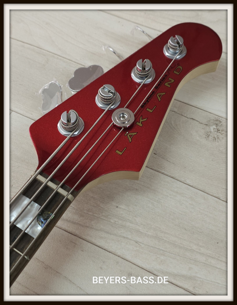 Lakland Skyline 44-64C Custom, Candy Apple Red Gloss